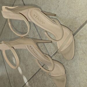 VENUS Tan Strappy Heels